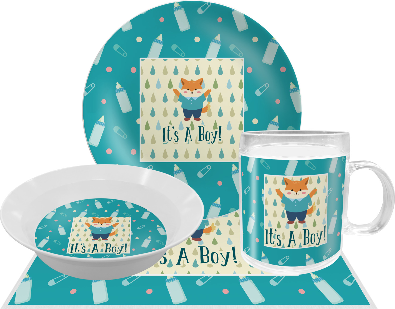 Baby shower dinner sale plates