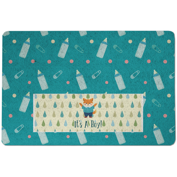 Custom Baby Shower Dog Food Mat