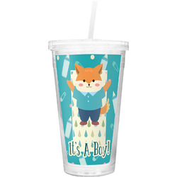 Baby Shower Double Wall Tumbler with Straw (Personalized)