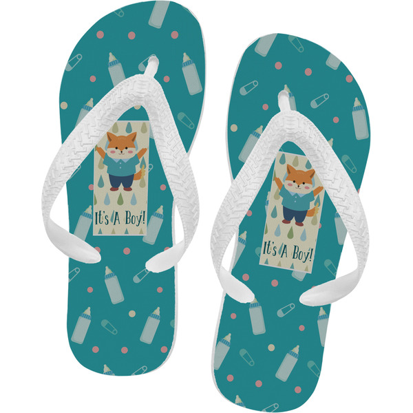 Custom Baby Shower Flip Flops - Large (Personalized)