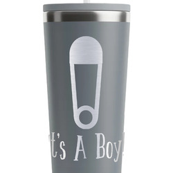 Baby Shower RTIC Everyday Tumbler with Straw - 28oz - Grey - Single-Sided