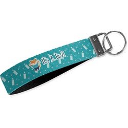 Baby Shower Wristlet Webbing Keychain Fob (Personalized)