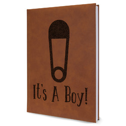 Baby Shower Leather Sketchbook - Large - Single Sided