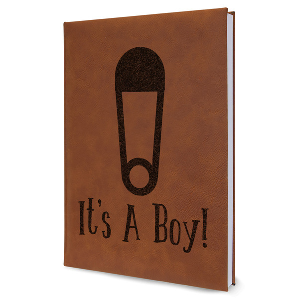 Custom Baby Shower Leather Sketchbook - Large - Single Sided