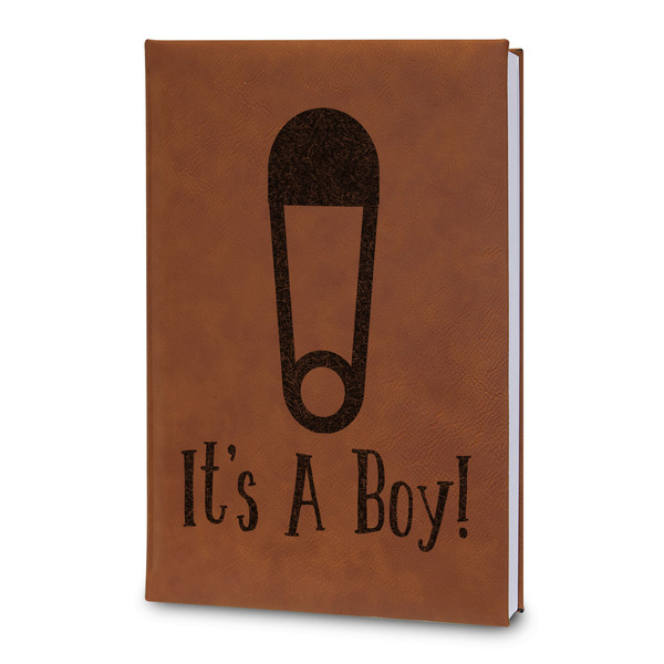 Custom Baby Shower Leatherette Journal - Large - Double Sided