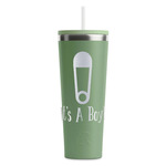 Baby Shower RTIC Everyday Tumbler with Straw - 28oz - Light Green - Double-Sided