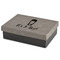 Baby Shower Medium Gift Box with Engraved Leather Lid - Front/main