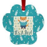 Baby Shower Metal Paw Ornament - Double Sided