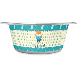Baby Shower Stainless Steel Dog Bowl - Medium (Personalized)