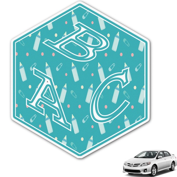 Custom Baby Shower Monogram Car Decal (Personalized)