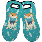 Baby Shower Neoprene Oven Mitts - Set of 2