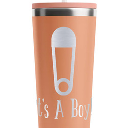 Baby Shower RTIC Everyday Tumbler with Straw - 28oz - Peach - Double-Sided