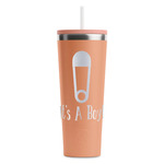 Baby Shower RTIC Everyday Tumbler with Straw - 28oz - Peach - Double-Sided