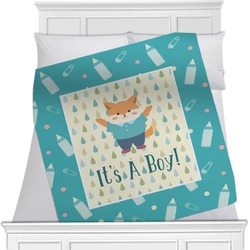 Baby Shower Minky Blanket - Twin / Full - 80"x60" - Double Sided (Personalized)