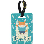 Baby Shower Plastic Luggage Tag - Rectangular