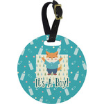 Baby Shower Plastic Luggage Tag - Round