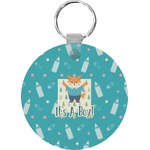 Baby Shower Round Plastic Keychain