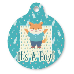 Baby Shower Round Pet ID Tag - Large