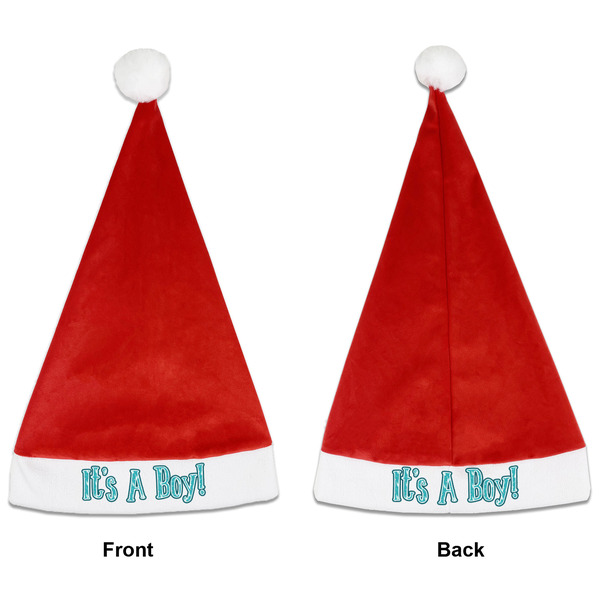 Custom Baby Shower Santa Hat - Front & Back