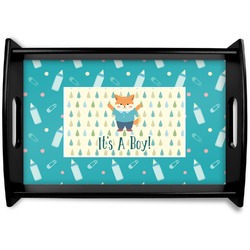 Baby Shower Black Wooden Tray - Small (Personalized)