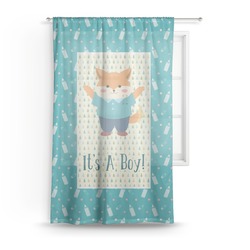 Baby Shower Sheer Curtain - 50"x84" (Personalized)