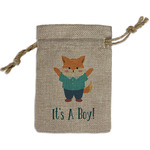 Baby Shower Small Burlap Gift Bag - Front