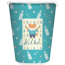Baby Shower Waste Basket - Double Sided (White) (Personalized)