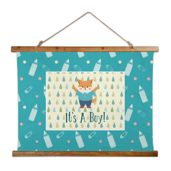 Custom Baby Shower Wall Hanging Tapestry - Wide