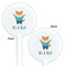 Baby Shower White Plastic 5.5" Stir Stick - Double Sided - Round - Front & Back