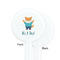 Baby Shower White Plastic 7" Stir Stick - Single Sided - Round - Front & Back