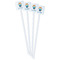 Baby Shower White Plastic Stir Stick - Double Sided - Square - Front