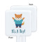 Baby Shower White Plastic Stir Stick - Single Sided - Square - Approval