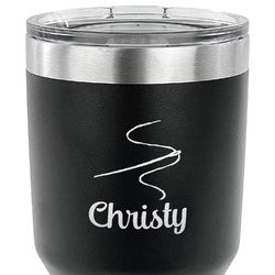Sewing Time 30 oz Stainless Steel Tumbler - Black - Single Sided (Personalized)