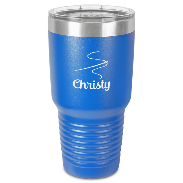 Custom Sewing Time 30 oz Stainless Steel Tumbler - Royal Blue - Single-Sided (Personalized)