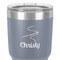 Sewing Time 30 oz Stainless Steel Ringneck Tumbler - Grey - Close Up