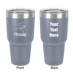 Sewing Time 30 oz Stainless Steel Tumbler - Grey - Double-Sided (Personalized)