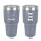 Sewing Time 30 oz Stainless Steel Ringneck Tumbler - Grey - Double Sided - Front & Back