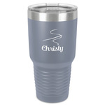 Sewing Time 30 oz Stainless Steel Tumbler - Grey - Single-Sided (Personalized)