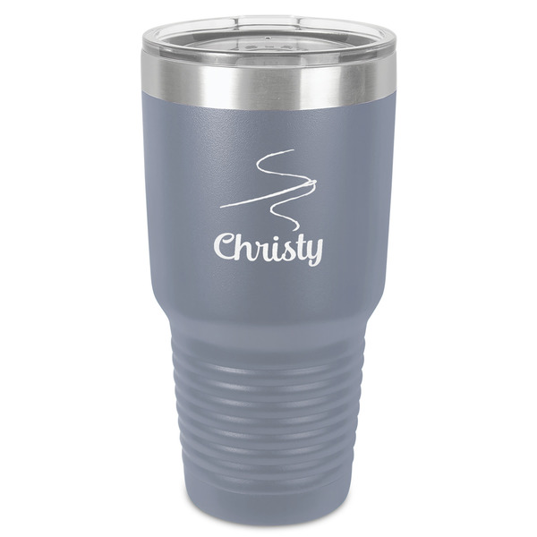 Custom Sewing Time 30 oz Stainless Steel Tumbler - Grey - Single-Sided (Personalized)