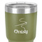 Sewing Time 30 oz Stainless Steel Ringneck Tumbler - Olive - Close Up