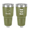 Sewing Time 30 oz Stainless Steel Ringneck Tumbler - Olive - Double Sided - Front & Back