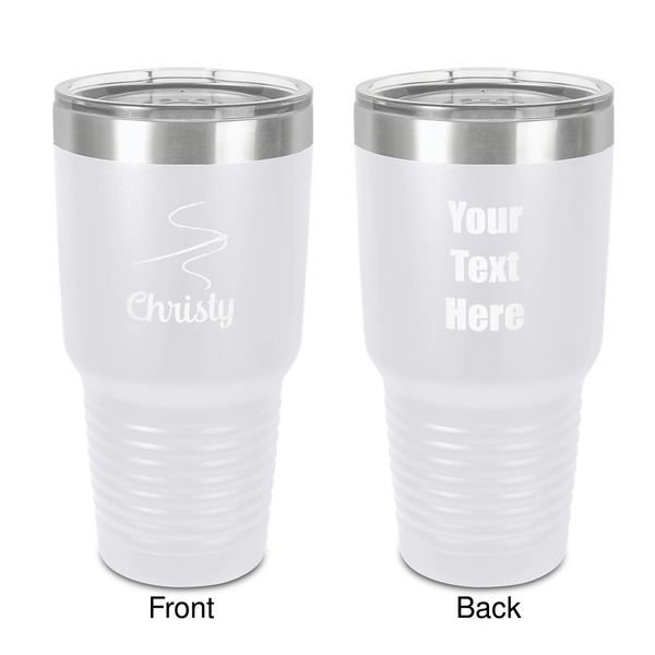 Custom Sewing Time 30 oz Stainless Steel Tumbler - White - Double-Sided (Personalized)