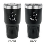 Sewing Time 30 oz Stainless Steel Tumbler - Black - Double Sided (Personalized)