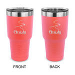 Sewing Time 30 oz Stainless Steel Tumbler - Coral - Double Sided (Personalized)