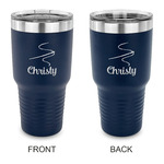 Sewing Time 30 oz Stainless Steel Tumbler - Navy - Double Sided (Personalized)