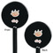 Sewing Time Black Plastic 5.5" Stir Stick - Double Sided - Round - Front & Back