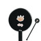 Sewing Time Black Plastic 5.5" Stir Stick - Round - Closeup