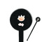 Sewing Time Black Plastic 7" Stir Stick - Round - Closeup