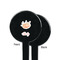 Sewing Time Black Plastic 7" Stir Stick - Single Sided - Round - Front & Back