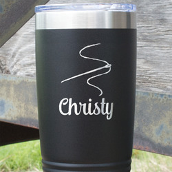 Sewing Time 20 oz Stainless Steel Tumbler - Black - Single Sided (Personalized)